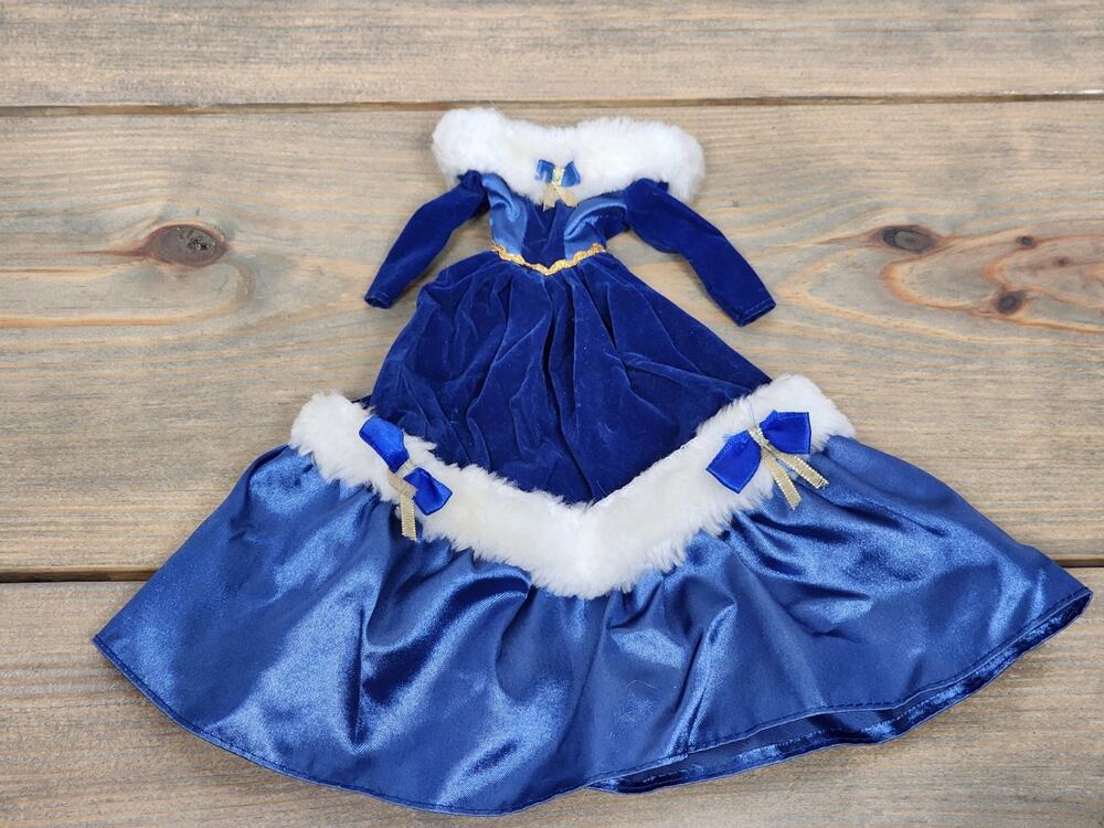 JAKKS Magical Holiday Collection Doll Dress Only Blue Velvet Fits 11.5" Doll